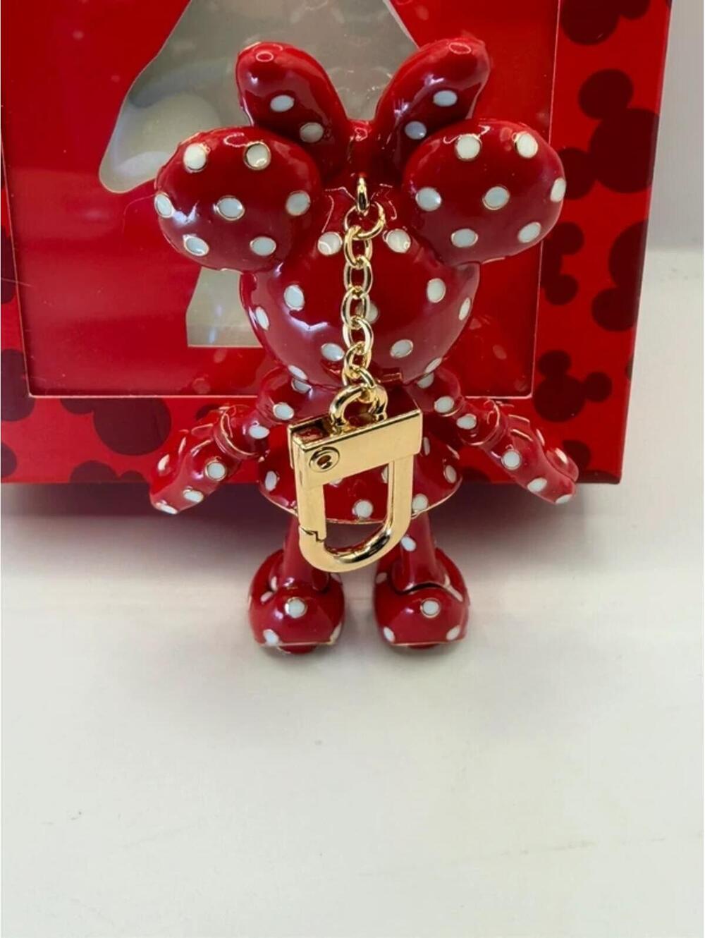 BaubleBar Minnie Mouse Red Polka Dot Bag Charm Keychain NIB - Picture 6 of 10